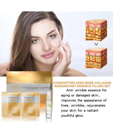 New Instant Skin Essence Collagen Set Spiral Peptide Deer Bone Collagen Essence Kit Reduces Fine Lines and Wrinkles Moisturizes Firms Skin Restores Elasticity (1set) - Buy Online on GoSupps.com