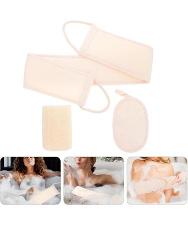 Healvian Natural Loofah Exfoliating Back Scrubber Set - Deep Clean Shower Sponge for Men & Women | Bathing Towel & Body Scrubbers - Buy Online on GoSupps.com