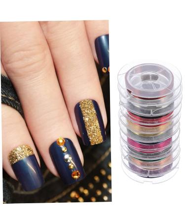 Operitacx 10 Rolls Manicure Copper Wire Halloween Hair Clips Labret Jewelry Nail Art Sticker Nail Art Copper Ornament Metal Nail Decor Nail Tip Jewels Gold and Silver Japanese - Buy Online on GoSupps.com