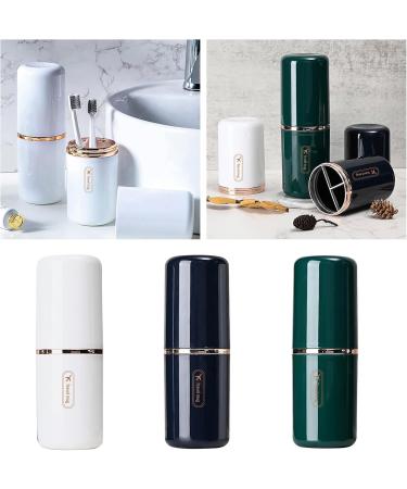 Travel Toothbrush Cup Case - Portable Toothbrush Holder with Cover for Camping & Travel (Black) | Ideal for Business Trips & Easy Storage - Buy Online on GoSupps.com