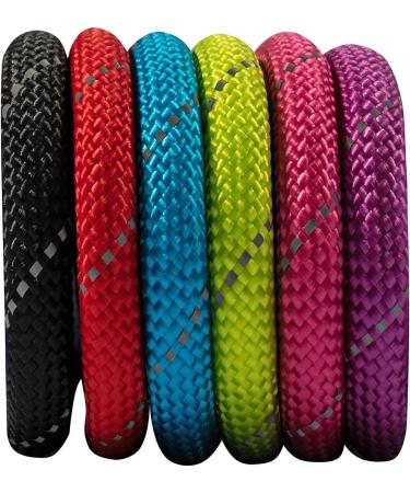 Ancol Viva Reflective Rope and Real Leather Slip Lead. 150x 0.8cm. PURPLE Purple 150 cm x 0.8 cm (Pack of 1) - Buy Online on GoSupps.com