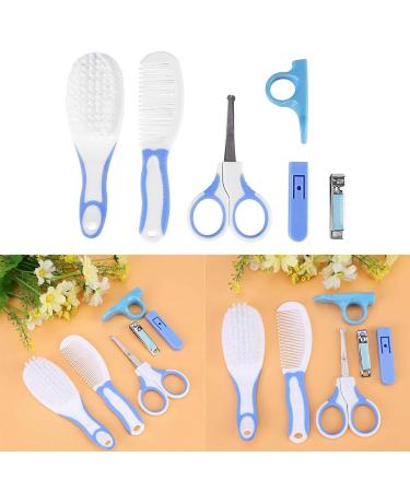 Portable Baby Grooming Kit for Nursery Newborns - Hair Brush, Nail Clipper, Nasal Aspirator & More - Blue - Buy Online on GoSupps.com