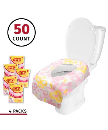 Extra Large Flushable Toilet Seat Covers (Flower 50  Large) Flower 50 Large (Pack of 1) - Buy Online on GoSupps.com