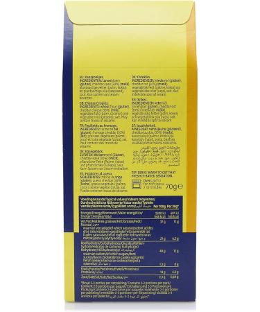 Cheddar Crispies - Cheddar Appetizer Cookies - Box 70g - Buy Online on GoSupps.com