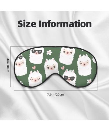 Alpaca Faces Print Eye Mask - Soft Blindfold for Sleep & Travel | Comfortable Elastic Strap Eyeshade - Buy Online on GoSupps.com