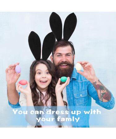 Sibba Bunny Ears Headband 1 PC Plush Costume Rabbit Hairband Christmas Cosplay Birthday Halloween Easter Party Favor Hair Styling Hearwear Play Headpiece Dress Up Decoration Women (Dark Style) Black Style - Buy Online on GoSupps.com