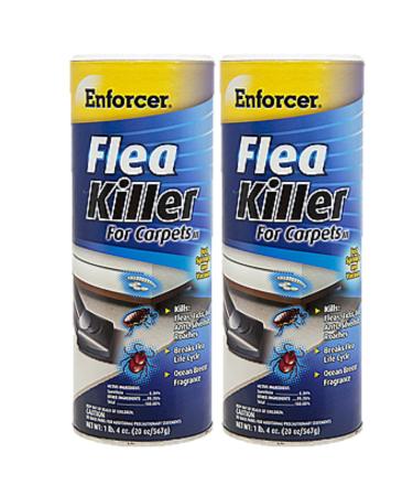 Enforcer Flea Killer for Carpets - 20 Ounce (Pack of 2) EFKOB203 - Breaks the Flea Life Cycle, Fresh Ocean Scent
