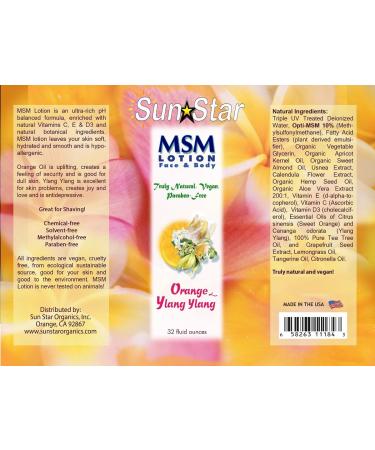 Buy Sun Star MSM Orange Ylang-Ylang 8oz - Premium Pain Relief & Skin Care | Fast International Shipping - Buy Online on GoSupps.com