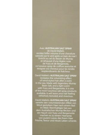 David Mallett Australian Salt Spray 150ml - Texturizing Hair Mist - Buy Online on GoSupps.com