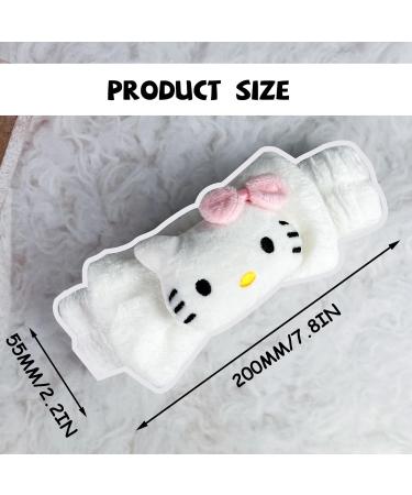 Pauluios Kawaii Spa Headband for Washing Face Cute Women's Soft Headband Coral Fleece Fluffy Women's Girls Hairband for Makeup Skin Care Shower Wash Party (White Bow-Kit) - Buy Online on GoSupps.com