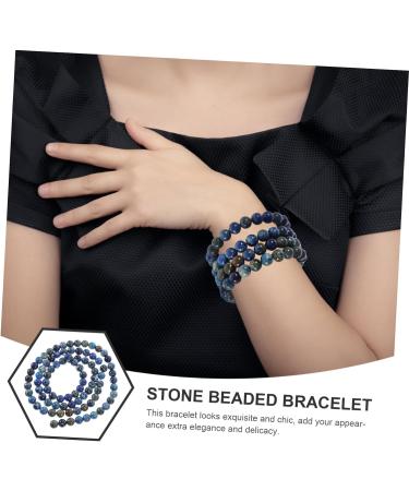 NUOBESTY 2Pcs beaded layered bangle semi-finished product stone beads wristband Stone delicate Scattered beads Material Bracelet Turquoise decorative bracelet bead bracelet gem Blue 0.60X0.60X0.60CM - Buy Online on GoSupps.com