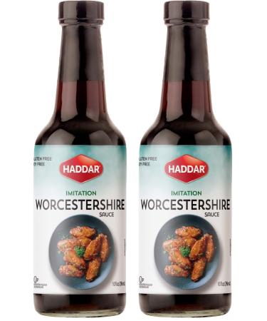 Haddar Vegan Friendly Worcestershire Sauce 10oz (2 Pack) | Vegan, Fish Free, Gluten Free, Soy Free, Kosher for Passover