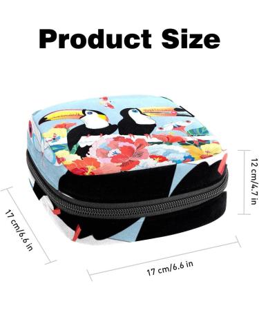 Shop Colorful Menstruation Pad Bags with Zipper - Funny Birds & Flower Patterns for Women & Girls - Buy Online on GoSupps.com