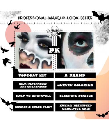 White & Black Face Paint Kit for Halloween & Cosplay | Non-Toxic SFX Makeup with Brushes | Perfect for Adults & Kids - The Ultimate Face & Body Painting Solution - Buy Online on GoSupps.com