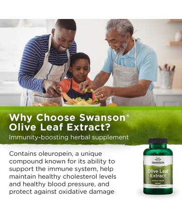 Swanson Olive Leaf Extract 500mg - 120 Capsules | Immune Support & Antioxidant - Buy Online on GoSupps.com