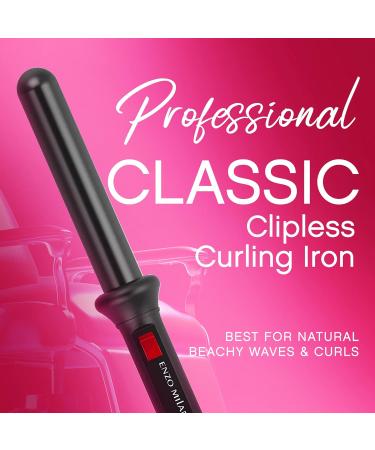 ENZO Milano 25mm Ceramic Curling Iron | Clipless 1 Inch Curling Wand for Perfect Curls International Shipping Available - Buy Online on GoSupps.com