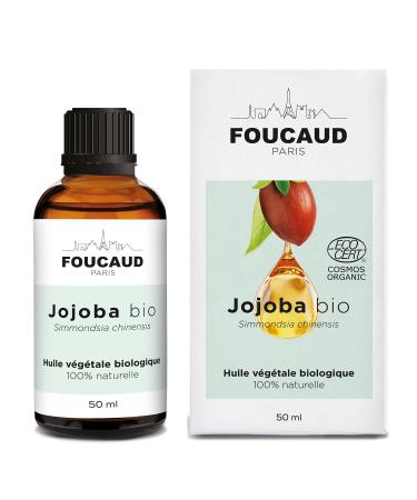 FOUCAUD | Jojoba vegetable oil | Simmondsia chinensis | Organic | 100% natural | Hair | Skin | Regulates sebum | Shine and suppleness of hair | 50ml | French brand since 1946