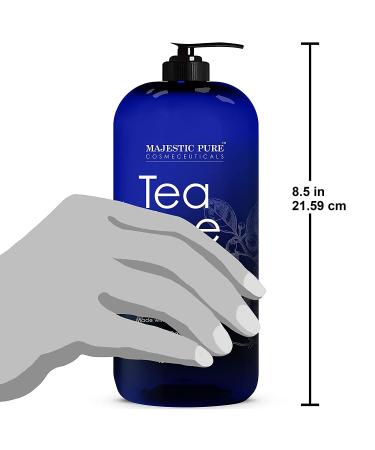 MAJESTIC PURE Tea Tree Oil Body Wash with Mint - 16 fl oz - Fights Body Odor, Athlete's Foot, Jock Itch, Ringworm & Skin Irritations - Shower Gel for Women and Men - Buy Online on GoSupps.com