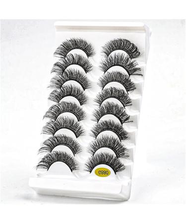 UAMOU 5/50 Boxes Russian Strip Lashes DD Curl Lashes 8 pairs 3D Mink Eyelashes Natural Fluffy False Eyelashes Extension Cheerfully (Color : 8Pairs G884 Size : 40 Boxes) - Buy Online on GoSupps.com