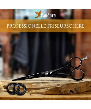CANDURE HARKRACHER 6 Haircase Scissors - Professional Hair & Beard Shears for Men Women Kids & Pets | Lightweight Matt Black Haircutting Tools - Buy Online on GoSupps.com