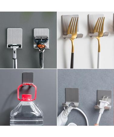 4-Piece Stainless Steel Razor Hooks | Multifunctional Shower & Bathroom Holder | Black & Silver - Buy Online on GoSupps.com