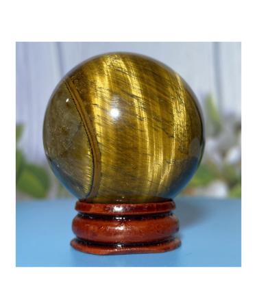 Natural Sphere Tiger Eye Stone Ball Quartz Crystal Natural Ore Gemstone Home Decoration Gift 1pc (Color : 100-110g)
