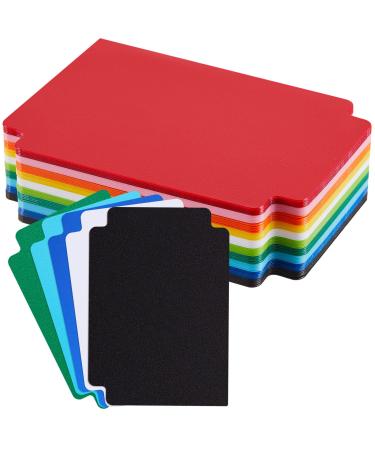Trading Card Dividers Multicolor Card Page Dividers Frosted Card Separator with Tabs Plastic Divider Cards for Games Sports, 2.7 x 3.8 Inches (50)
