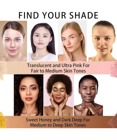 COLOEMO Pink Setting Powder Blurring Setting Powder Blurring Powder Setting Powder Waterproof Setting Powder Pink Blurring Powder for All Skin Tones (#7) - Buy Online on GoSupps.com