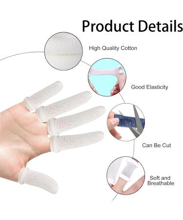 20 Pcs White Finger Bandages Tubular Finger Cots for Kitchen & Work Protection - Buy Online on GoSupps.com