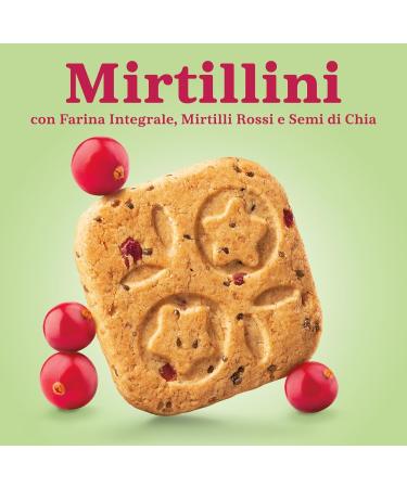  Italian Gourmet E.R. Mulino Bianco Mirtillini red blueberries and chia seeds rich in vitamin E no milk or eggs in the recipe 270g pack + 400g gourmet Italian polpa - Buy Online on GoSupps.com
