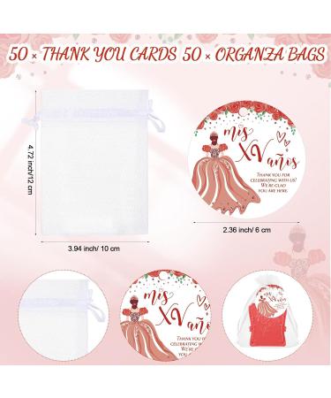 Wenqik 50 Sets Quinceanera Favors for Guests Include Square Rose Mirror Cards and Organza Bags 15th Sweet Birthday Party Favor 15 Year Old Birthday Decorations - Buy Online on GoSupps.com