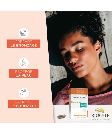BIOCYTE Terracotta Tanning - Food Supplement - Melanin Copper L-Tyrosine - 90 Capsules - 90 Day Program - Buy Online on GoSupps.com