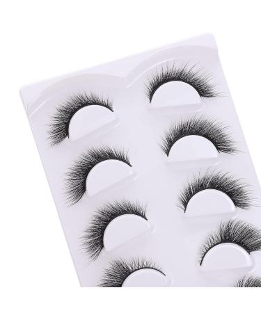 gootrades Cat Eye Eyelashes - 5 Pairs 3D Faux Mink False Winged L Curl Extension - Natural Look Mimic Eyelashes (Style-03) - Buy Online on GoSupps.com