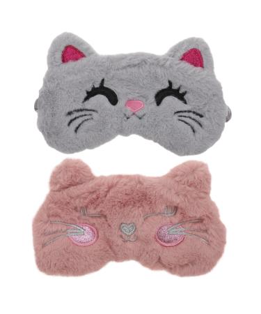 FOMIYES 4 Pcs Sleep Mask Adjustable Eye Girls Mask Lovely Eye Sleeping Masks Satin Eye Mask Sleeping Blindfold Stuffed Bunny Sleep Blindfolds Animal Sleeping Kid Plush Patch Child Cartoon