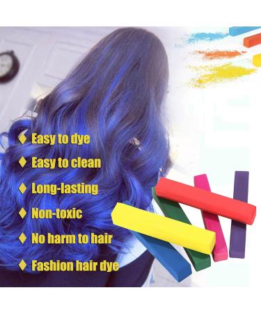 12 Colors MKNZOME Hair Chalk Set for Kids and Adults - Temporary Hair Coloring for Halloween, Christmas, Birthday Party - Girls Ages 8-12 - Buy Online on GoSupps.com