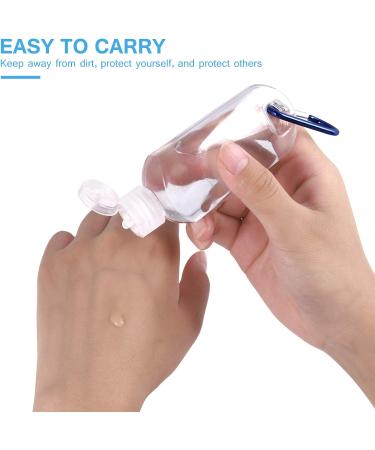 TOPBATHY 15pcs 50ml Refillable Travel Hand Soap Containers with Hook (Random Color) | Transparent Empty Liquid Bottles - Buy Online on GoSupps.com