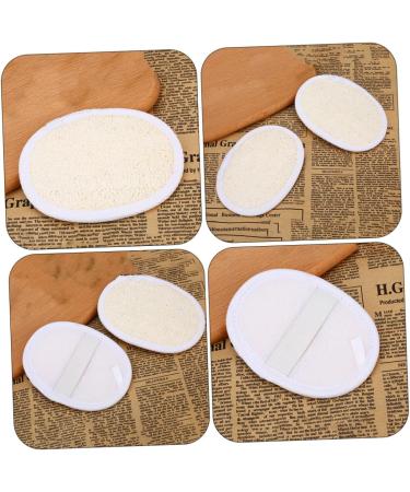 10 Pcs Natural Loofah Bath Towels & Exfoliator Pads | Eco-Friendly Shower Scrubber Sponges for Body Care - Buy Online on GoSupps.com