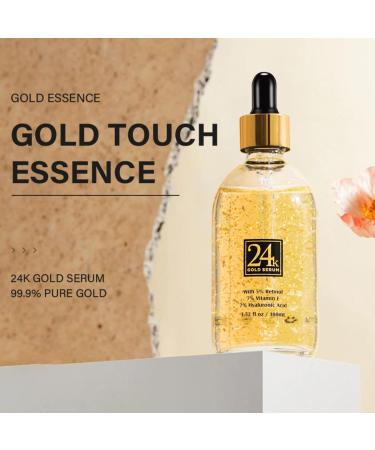 24k Gold Serum 24K Gold Anti Aging Face Serum Moisturizer 24K Gold Collagen Lifting Serum 24K face Gold Serum Aide l'hydratation et la fermet de la peau Anti- ge Anti-rides - Buy Online on GoSupps.com