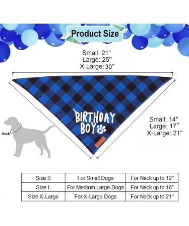 Adoggygo X-Large Blue Dog Birthday Party Supplies - Boy Dog Bandana & Birthday Hat with Numbers - Multi Size Options for Large & X-Large Dogs - Buy Online on GoSupps.com