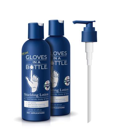 Gloves In A Bottle Shielding Lotion With Dispenser 8 Oz (Pack of 2)