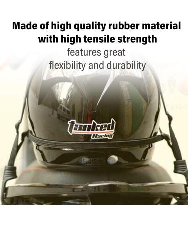 Luggage Hook Elastic Rope Elastic Rope Fixing Strap 2 Hooks Bungee Cord for Motorcycle Helmet Luggage Holding Rubber Black - Buy Online on GoSupps.com