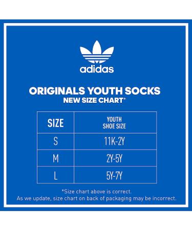 adidas Originals Kids Trefoil Crew Socks 6-Pack - White/Scarlet/Black - Large - Buy Online on GoSupps.com
