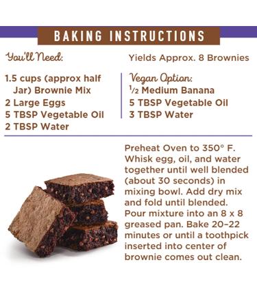 Peanut Butter & Co. PB2 Pantry Chocolate Chip Brownie Mix - 16 oz Jar - Buy Online on GoSupps.com