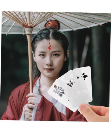 TOVINANNA 1 Set Hanfu Forehead Patch Makeup Painting Templates Makeup Temporary Stencils White Pvc - Buy Online on GoSupps.com