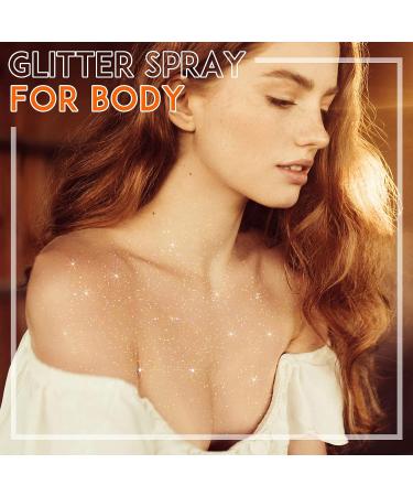 Latibell Body Glitter Spray - Silver Fine Glitter for Hair & Body, 2.11fl.oz | Women's Sparkling Shimmer for Parties, Raves & Festivals - Buy Online on GoSupps.com