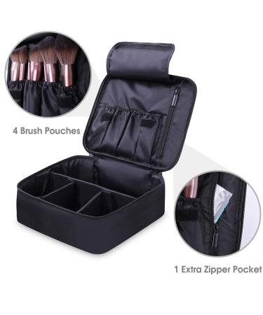 Narwey Large Travel Makeup Bag - Black-New Cosmetic Organizer for Women and Girls - Buy Online on GoSupps.com
