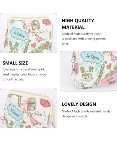 FOMIYES Portable Sanitary Napkin Storage Bag for Teen Girls - Cotton Menstrual Pads Pouch with Zipper for School (1PCS) - Buy Online on GoSupps.com