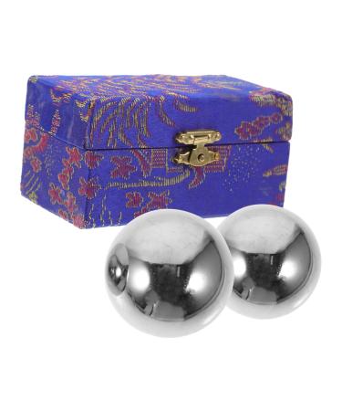 Fomiyes 2st Fitness handball For older people Handbaoding balls Small hand-rolling balls Massage balls Handballs made of metal metal massage ball made of stainless steel.