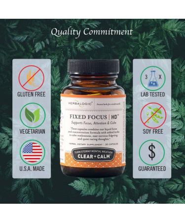 Fixed Focus HD Herb Capsules - Enhance Calm Attention & Mental Clarity with White Tea L-Theanine & Caffeine - 90 Count - Buy Online on GoSupps.com