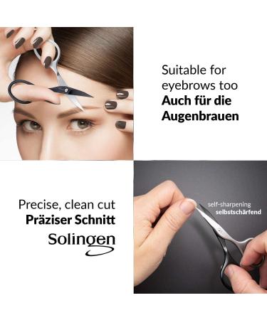 marQus Solingen INOX Titanium Self-Sharpening Nail and Cuticle Scissors - Precision Scissors from Germany in Handy Case - Pedicure Beauty Grooming Kit for Nails and Eyebrows - Buy Online on GoSupps.com
